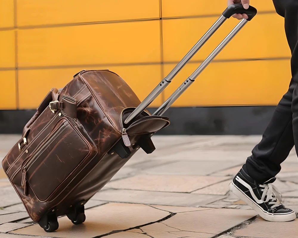 leather carry on